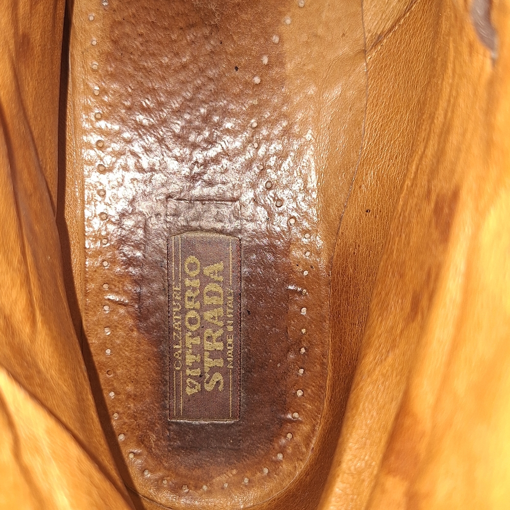 Vittorio Men's Tan Leather Crocodile-Embossed Italian Boots.sz11 - Picture 4 of 6